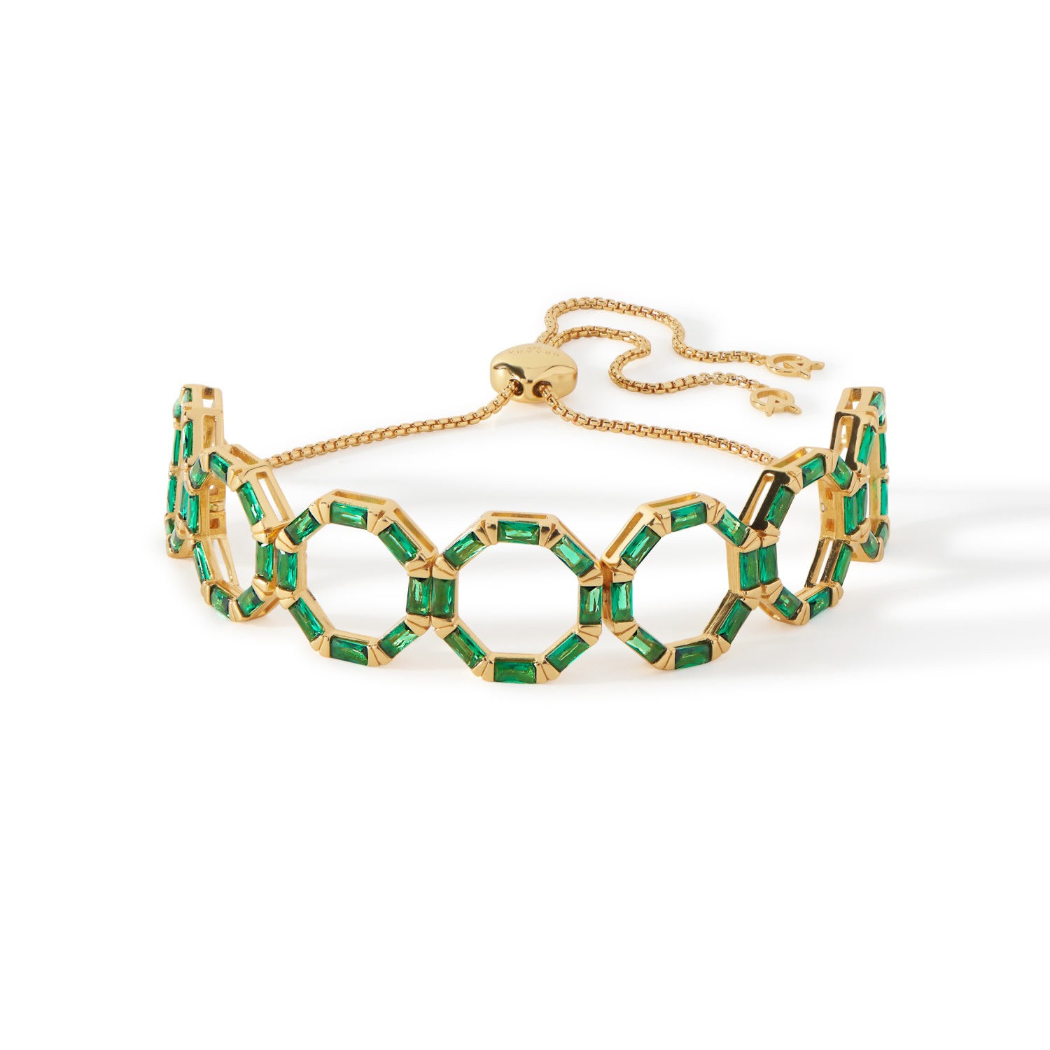 Women’s Gold The Gabriella Bracelet - Green Ora Ana