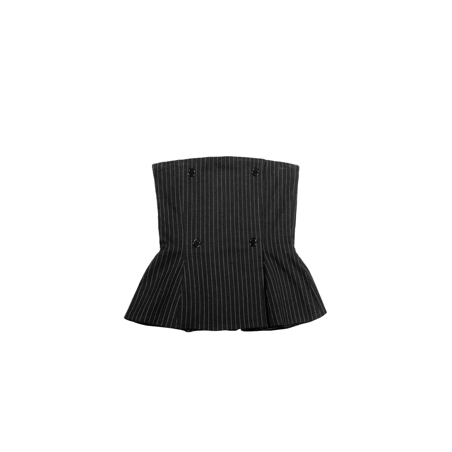 Ioana Ciolacu Women's Striped Black Corset In Black