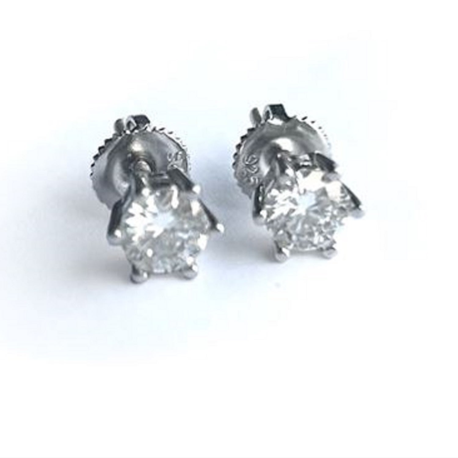 House Of Elliott Women's Silver Moissanite Classic Earrings