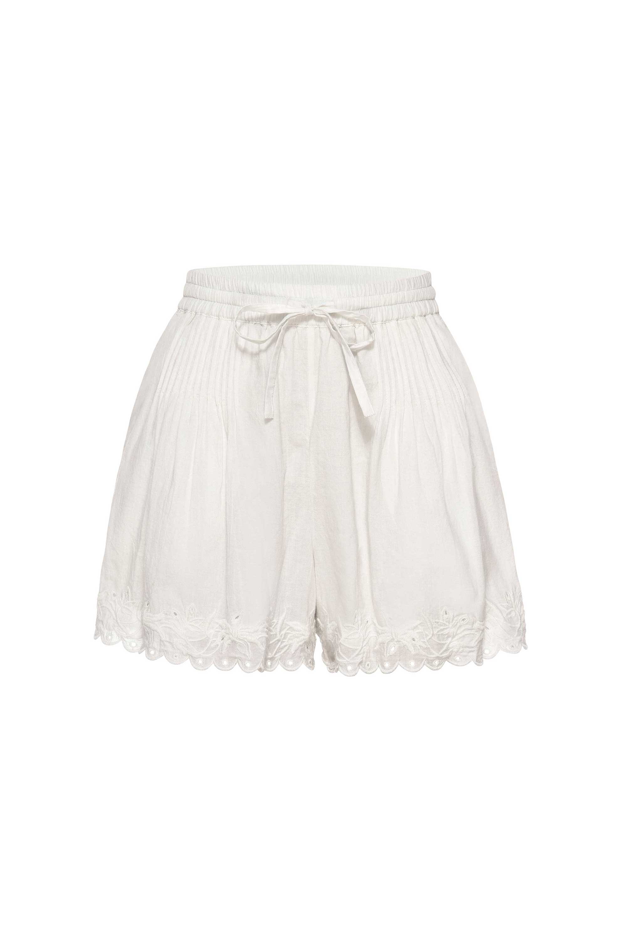 White Harper Shorts - Milky Large St. Roche