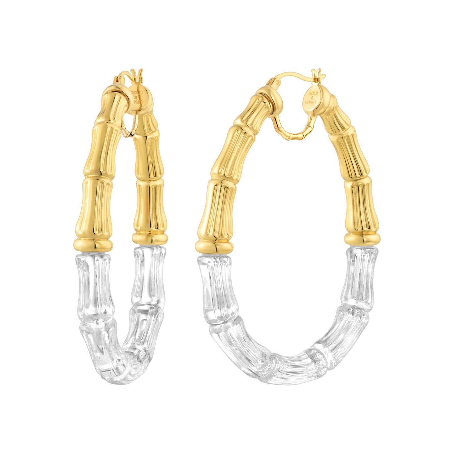 Women’s Gold Duchess Bamboo Hoops Gold & Honey