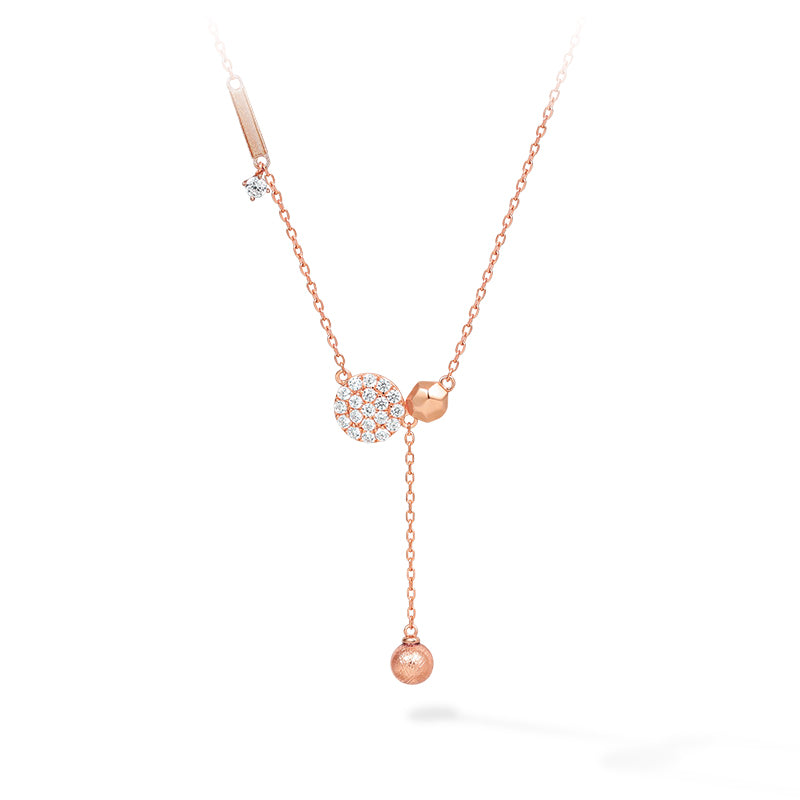 Awnl Women's Dark Sky Park Meteorite Necklace - Rose Gold In Gold