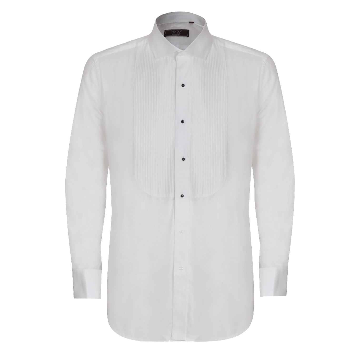 Men’s Classic Collar Double Cuff Dress Shirt - White 16" David Wej