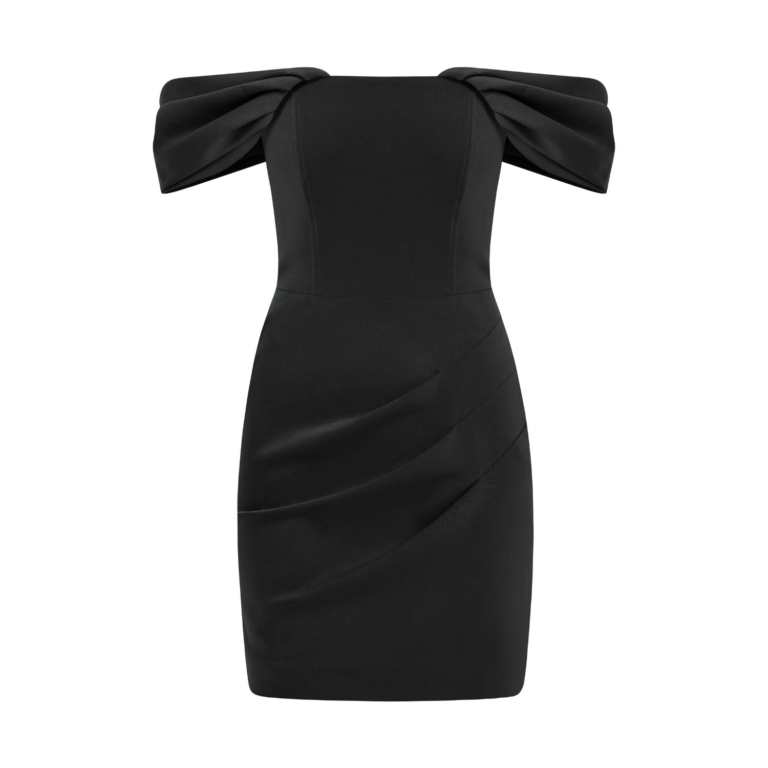 Women’s Evoking Glamour Off-Shoulder Mini Dress - Black Small Tia Dorraine