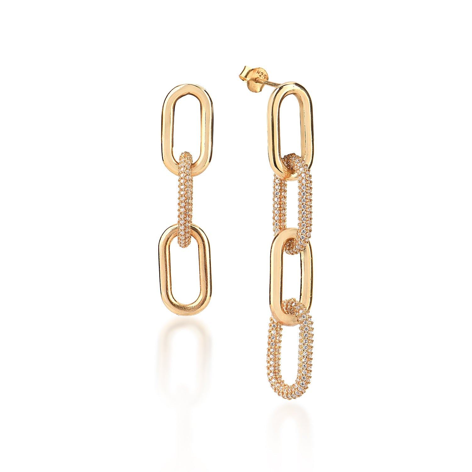 Women’s Gold Dangle Hoop Earrings By Eda Dogan