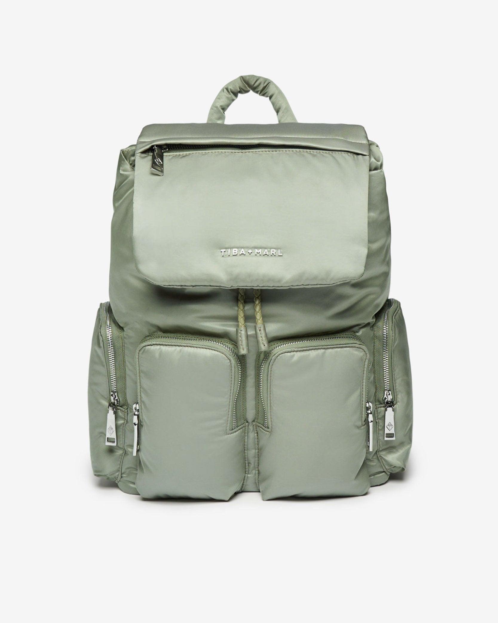 Women's Green Alto Changing Backpack Sage | One Size | Tiba + Marl