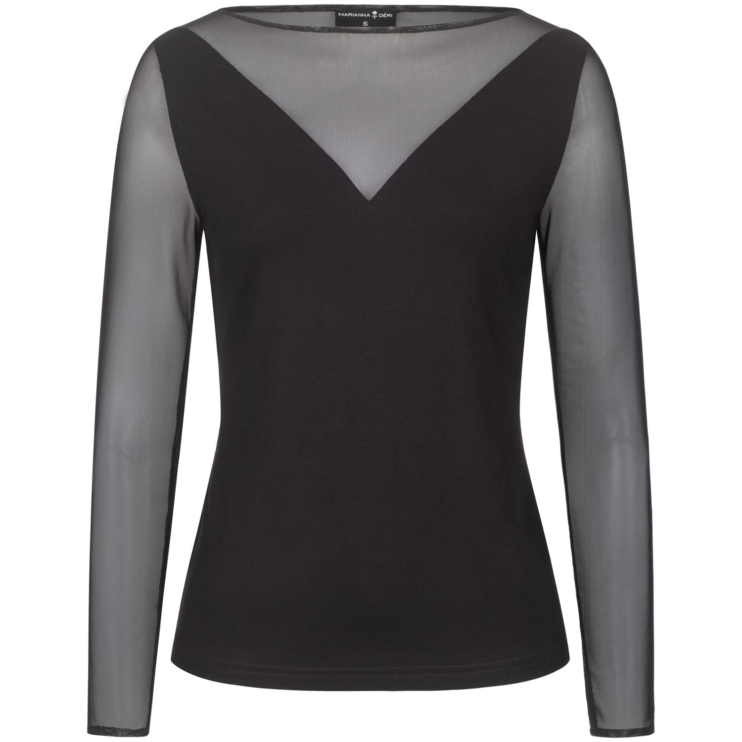 Women’s Top With Mesh Black Large Marianna DÃ©ri