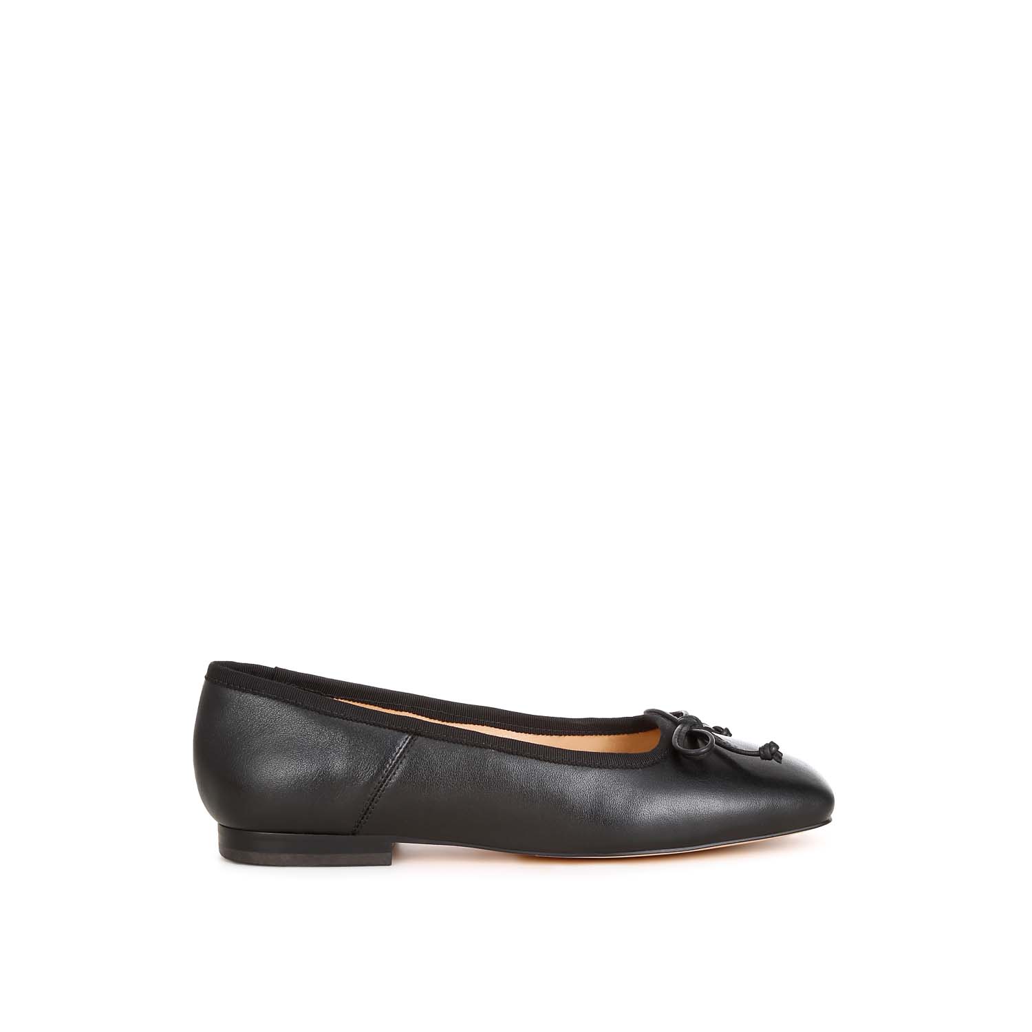 Women's Lutten Square-Toe Bow Ballerinas In Black By Rag & Co