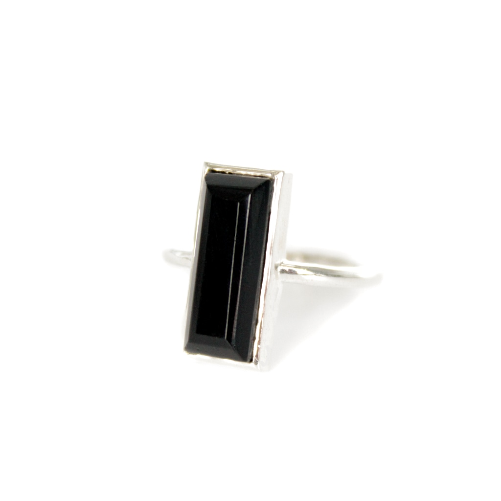 Women’s Gold / Black Silver Clara Ring In Black Onyx Somya London