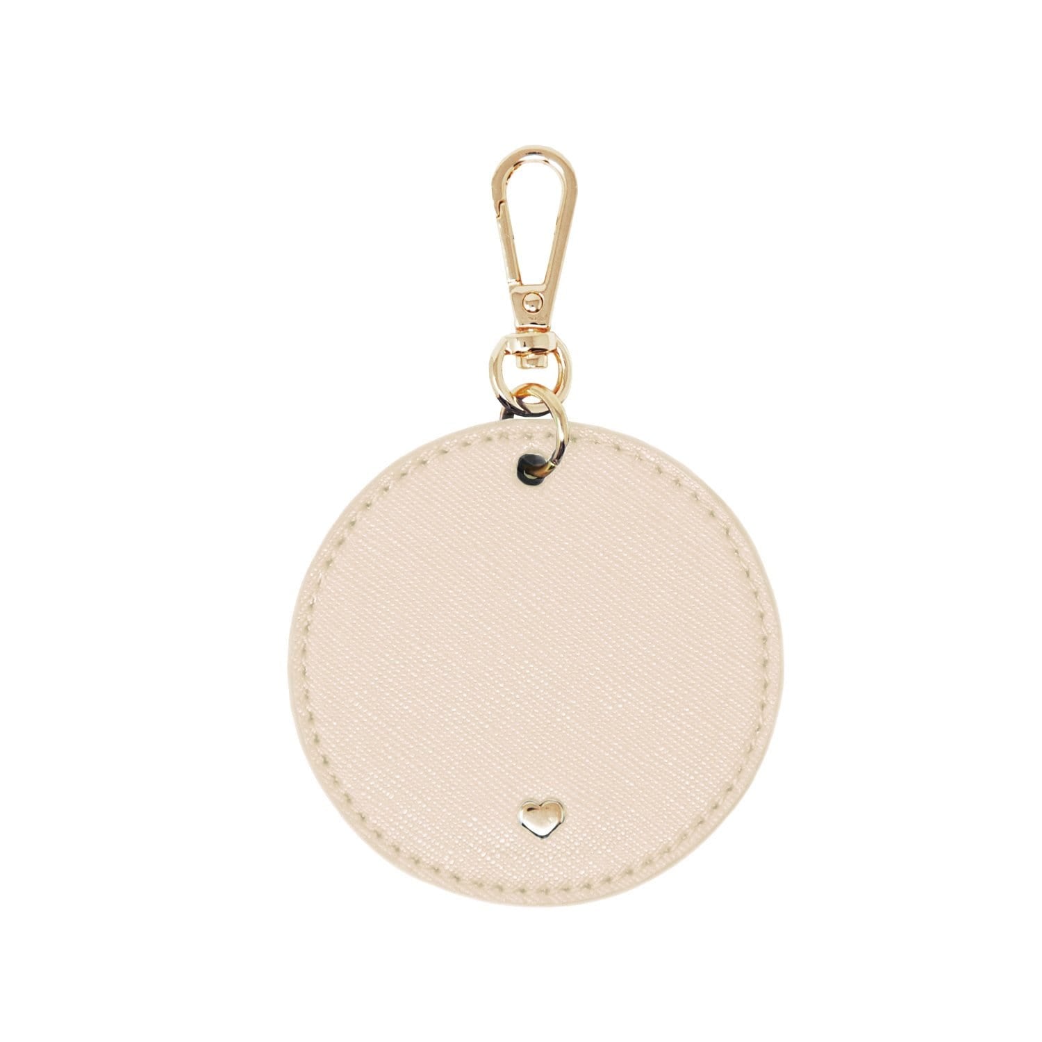 Jlr London Neutrals Original Arlo Circle Keyring - Ecru In Beige