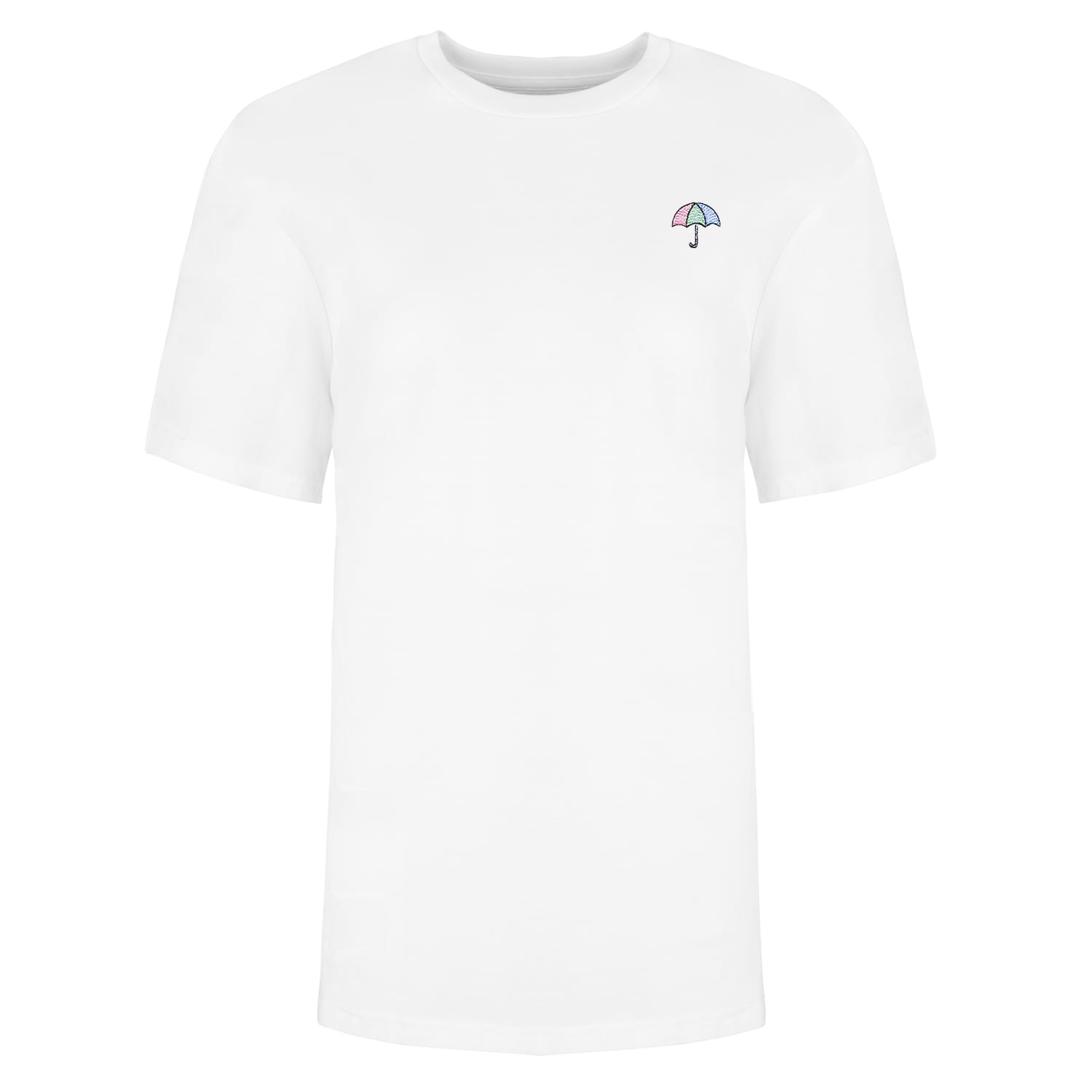 Umbrella Embroidered T-Shirt White Men 