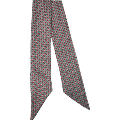 Women’s Green The Belvedere Scarf: All Tied Up In Cranberry & Sage One Size Lazyjack Press