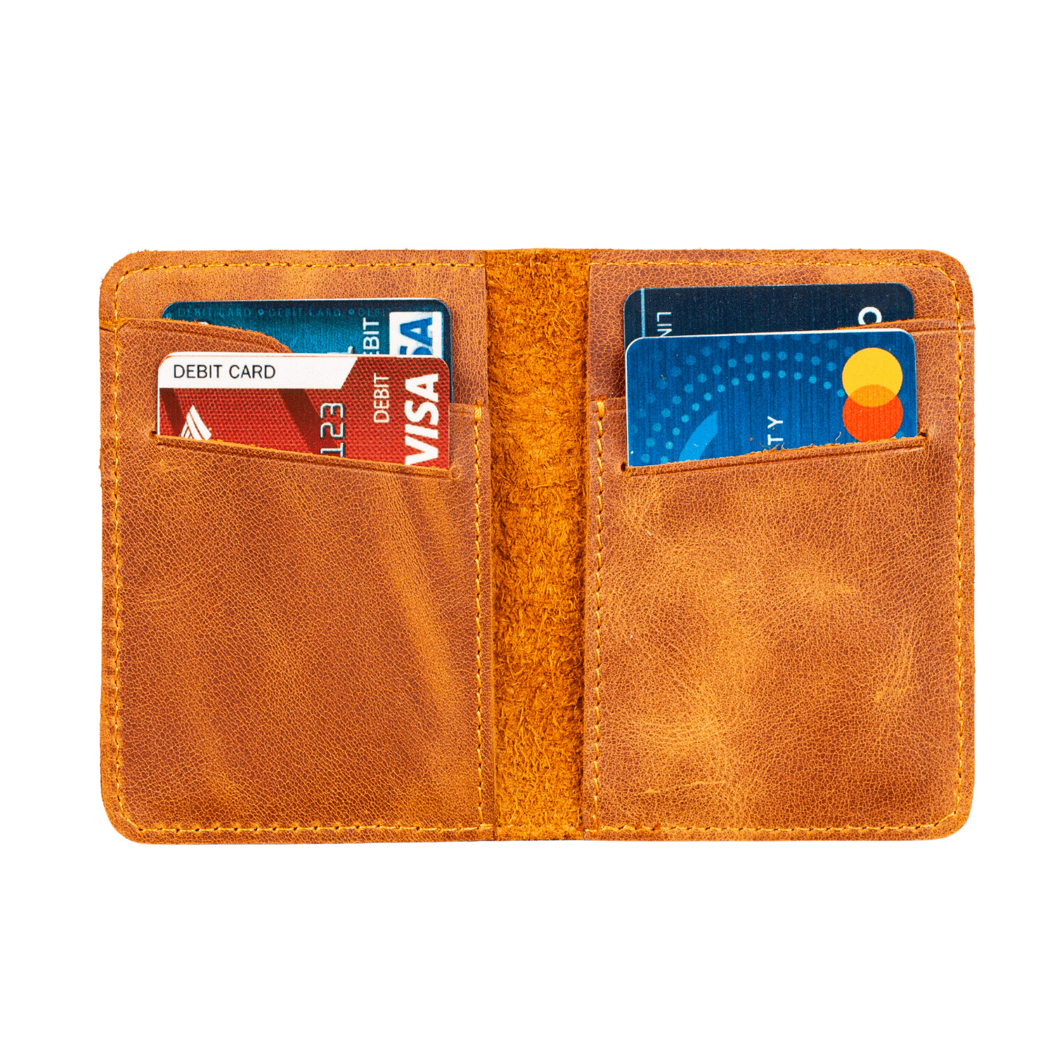 Leathere Women's Classic Leather Cardholder Wallet - Honey Tan - Berkeley