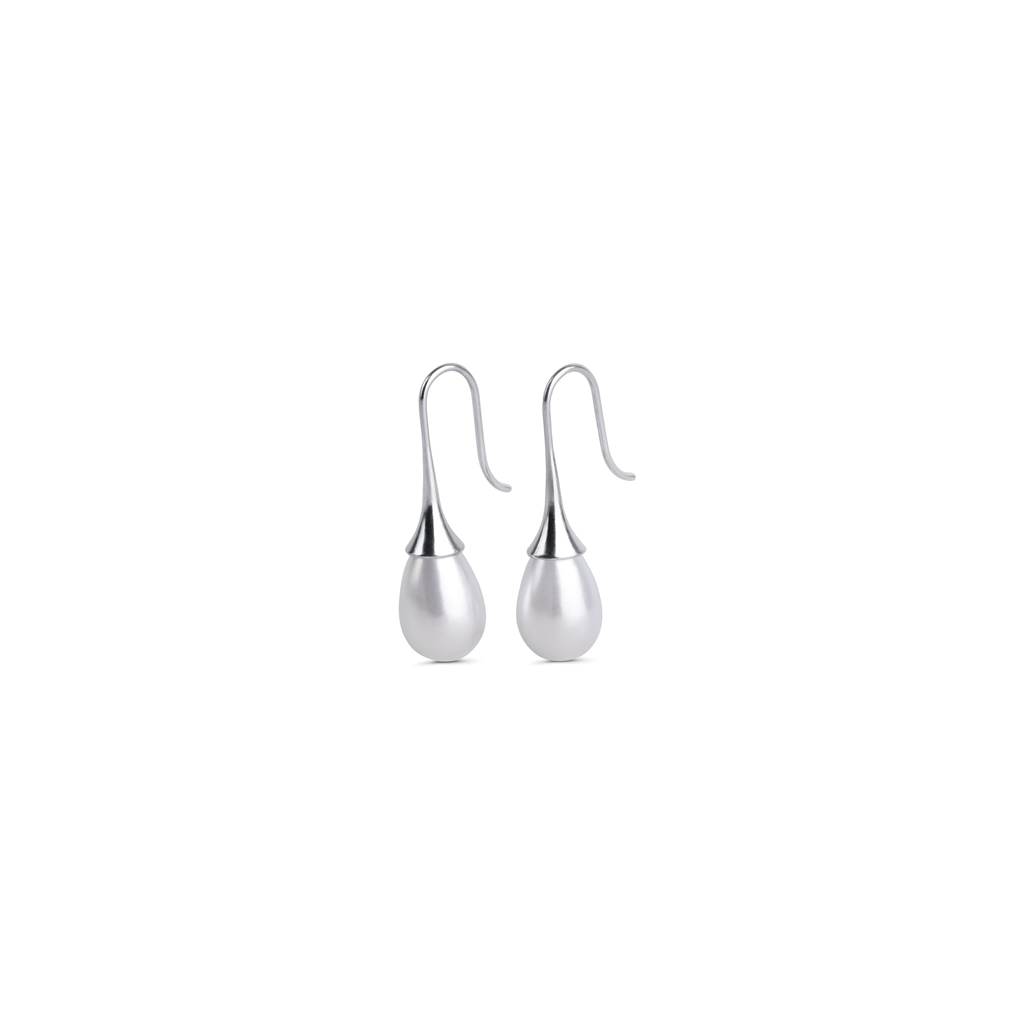 Timi Of Sweden Women's Silver Janni - Pearl Earrings Stainless Steel In Metallic