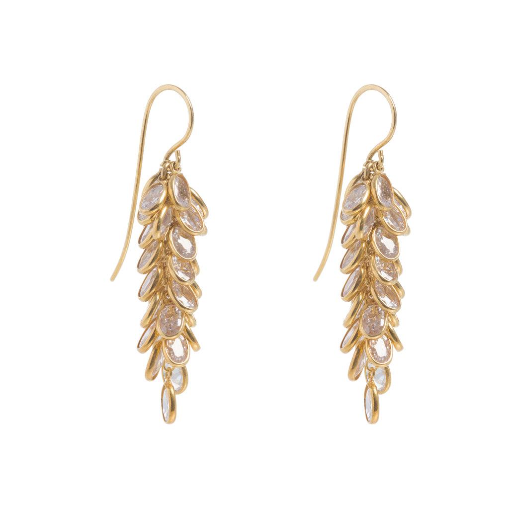 Women’s 22Ct Gold Midi Crystal Drops Freya Rose