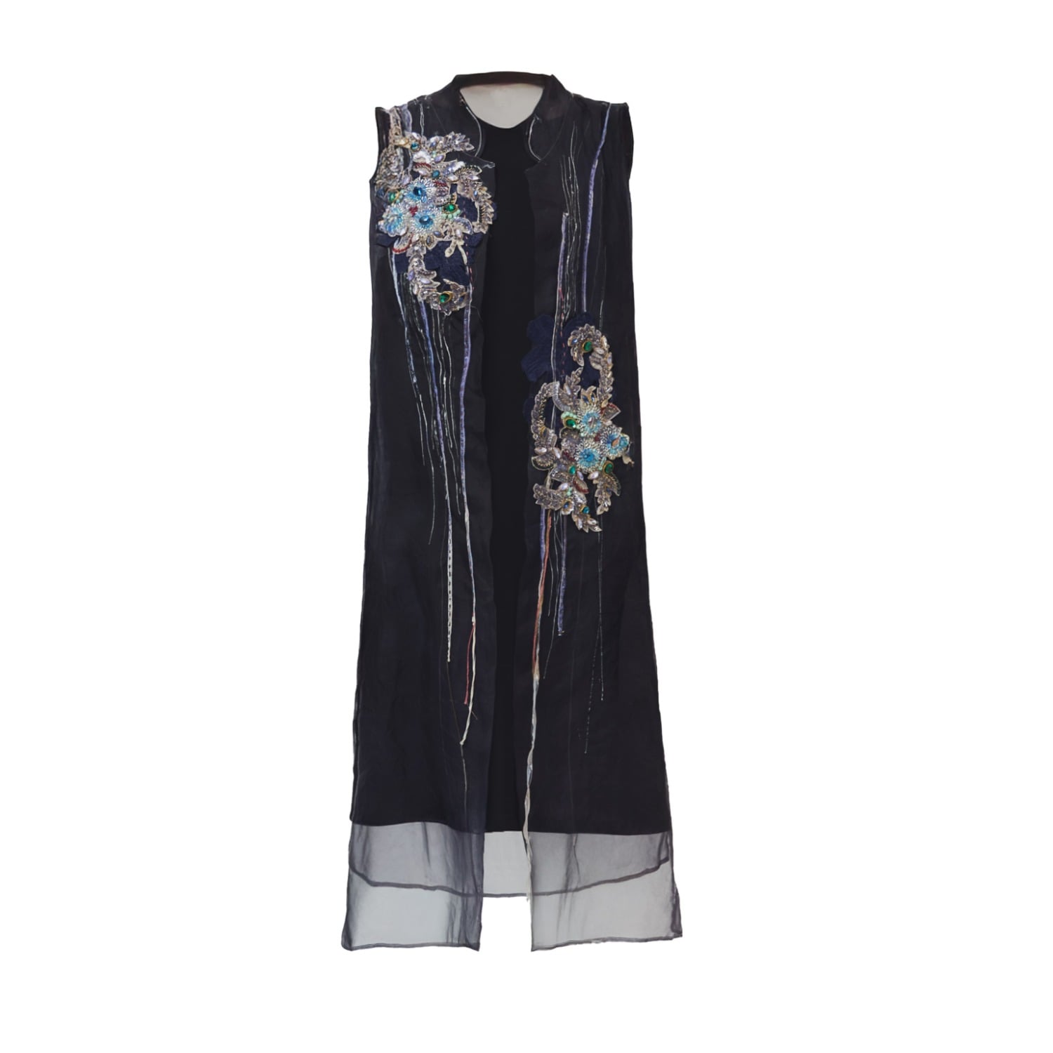 Saniya Khan Women's Pink / Purple Crystal Forest Long Vest In Pink/purple