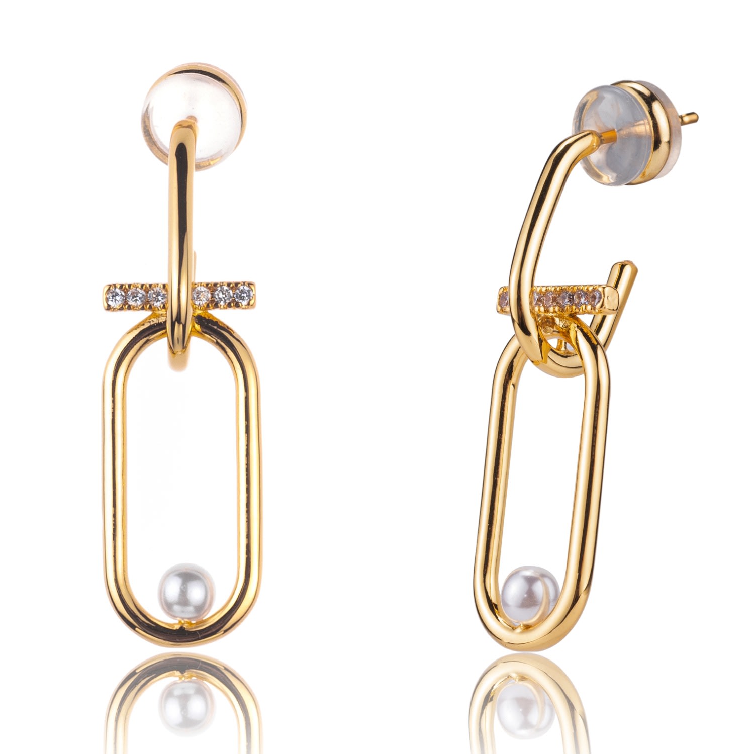 Women’s Gold Hailey Hooks Earrings Miss Cecilia