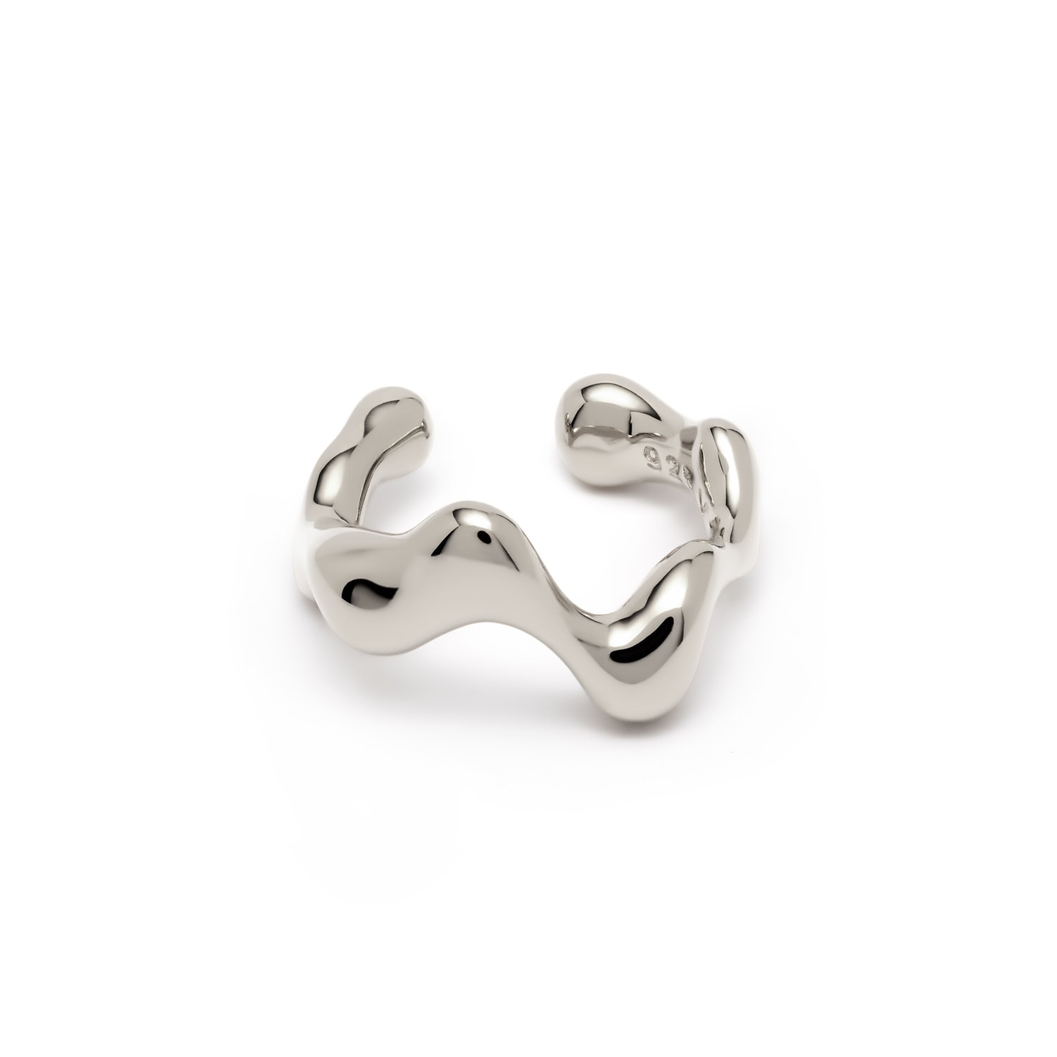 Women’s Poise Wave Ear Cuff - Sterling Silver Veyia Berlin