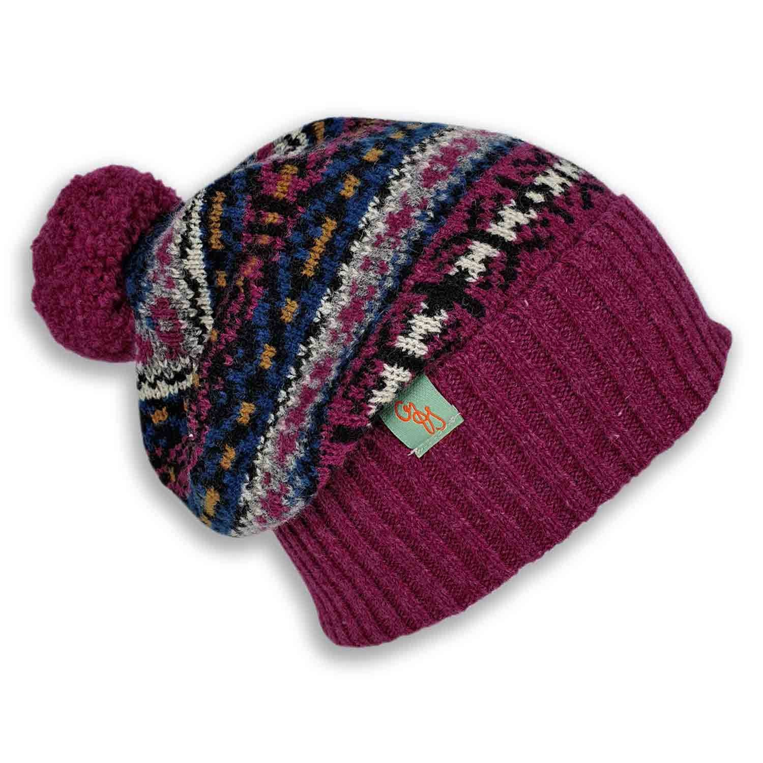 Otto & Spike Women's Pink / Purple / Blue Beanies - Irish Twist - Cloudy In Multi
