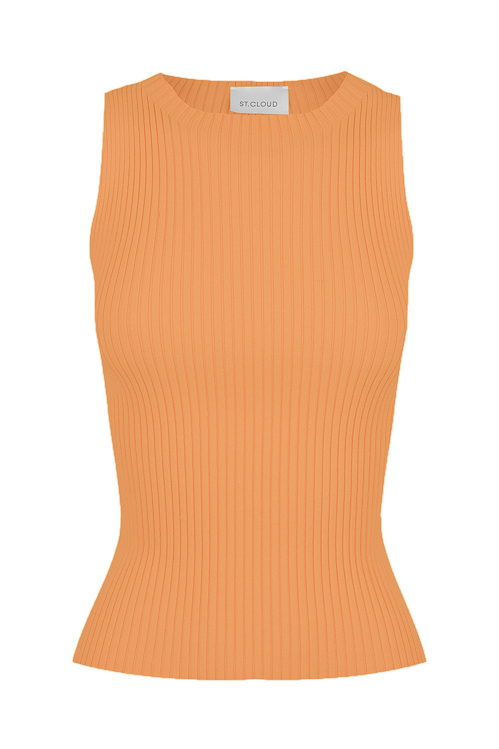 Women’s Yellow / Orange Carrie Rib Knit Tank - Flame Orange Small St Cloud Label