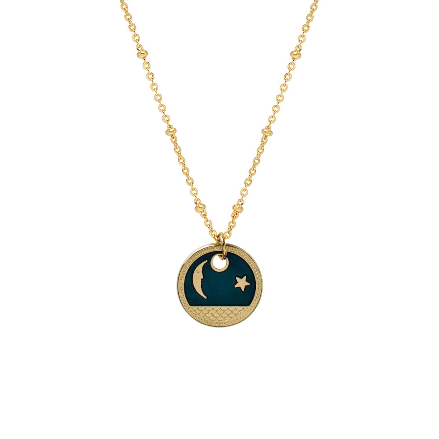 Women’s Blue Moon Star Enamel Medal Mirabelle Jewellery