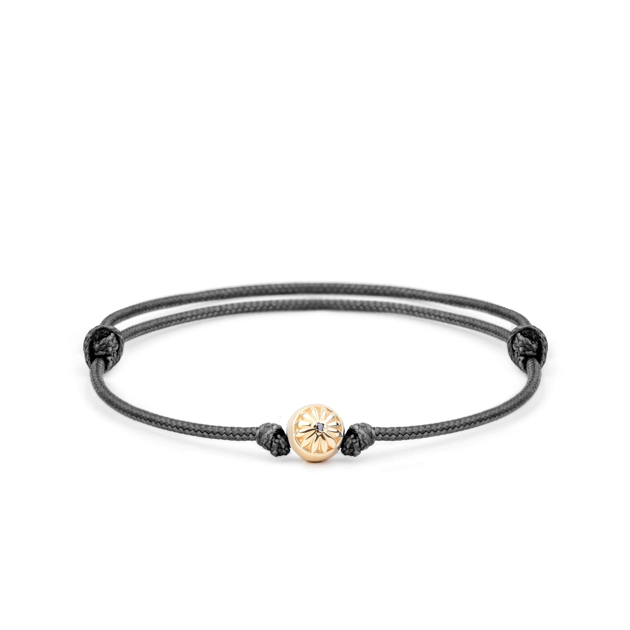 Mahigan Women's Gold / Black Sliding Knot Bracelet With Black String In Gold