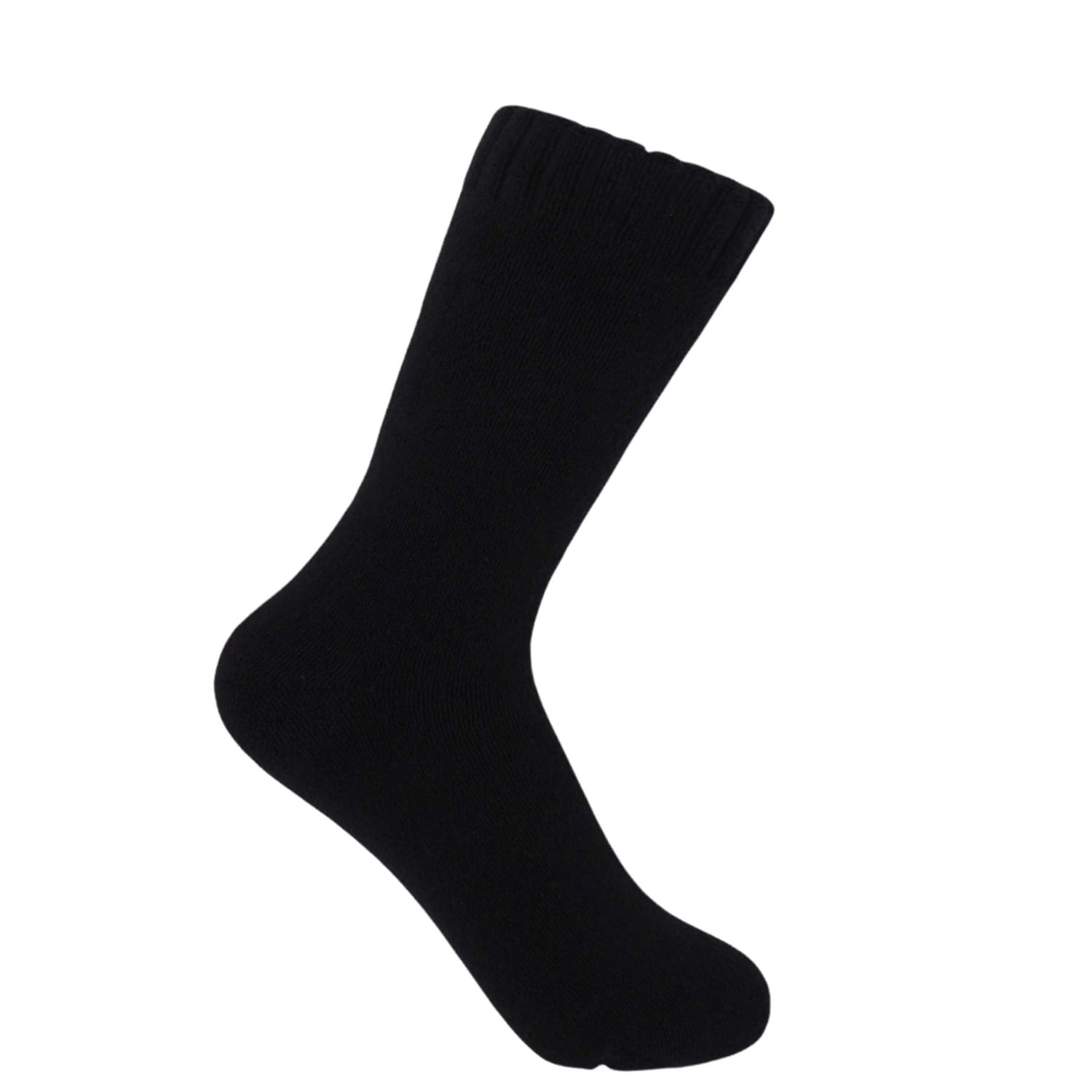 Peper Harow - Made In England Ribbed Cuff Women's Bed Socks – Black