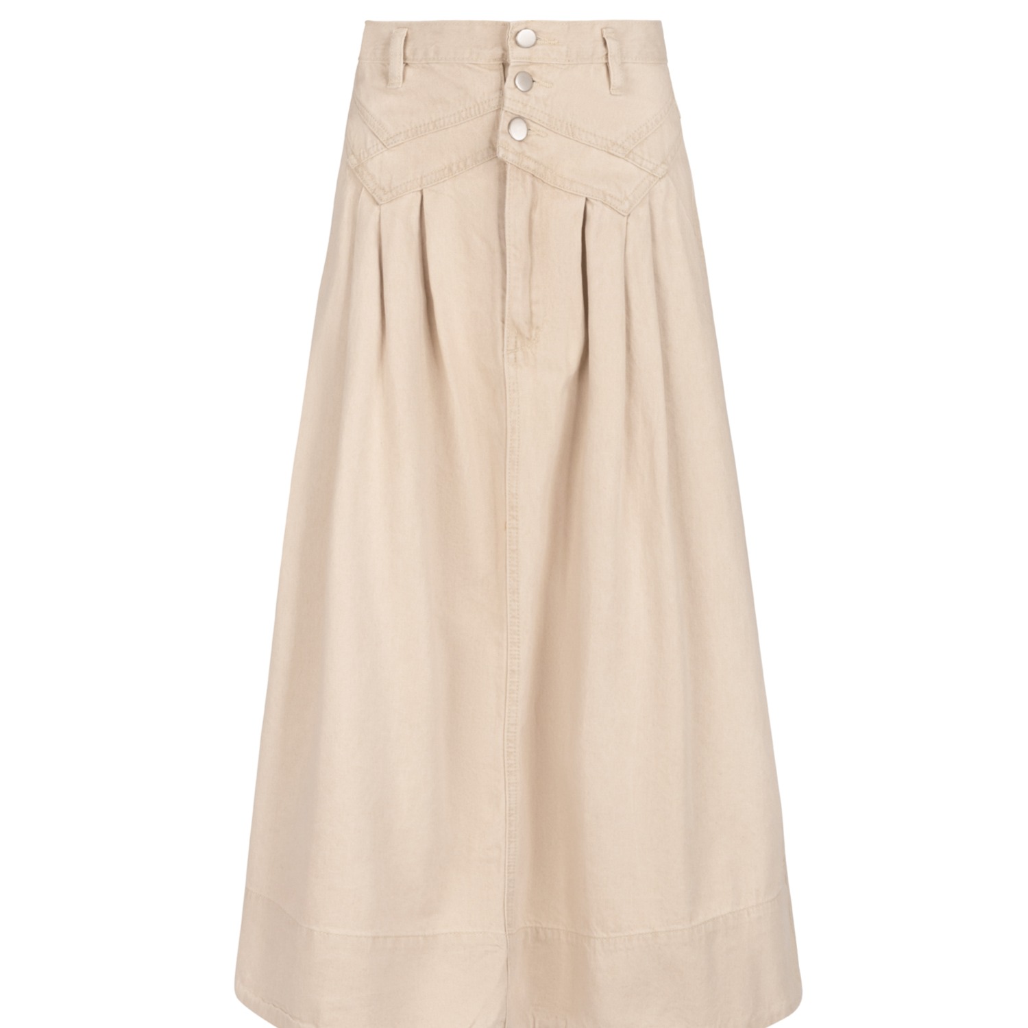 Loup Clothing Women's Neutrals Denim Skirt Tan In Brown