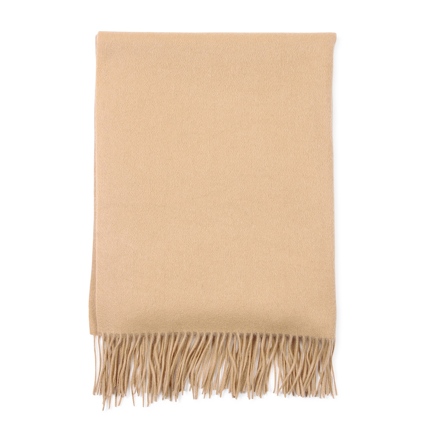 Bel Cashmere Women's Brown Cashmere Stole With Fringes Camel In Brown