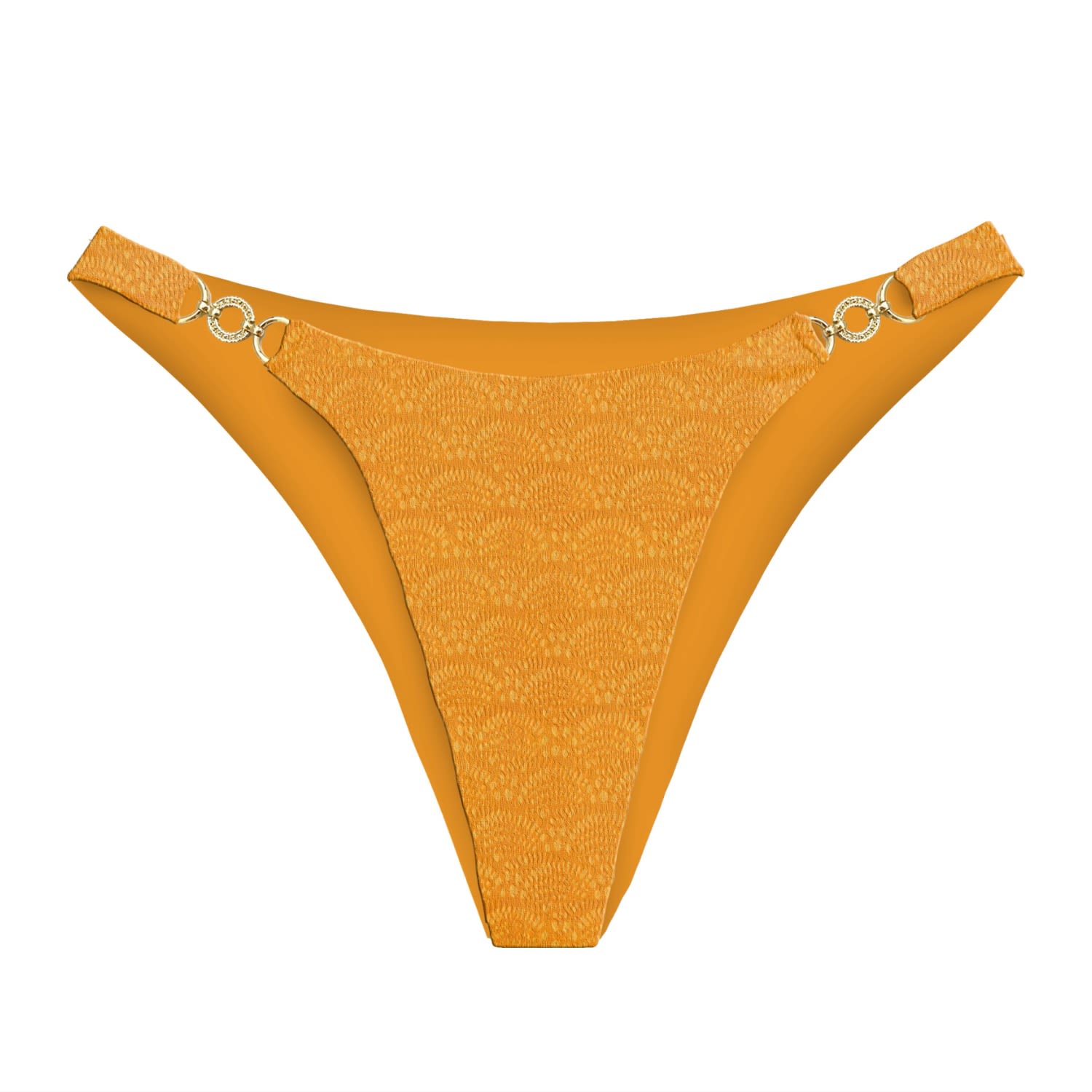Blackbough Swim Women's Orange Riri Double Ring Cheeky Bottoms / Mango In Orange