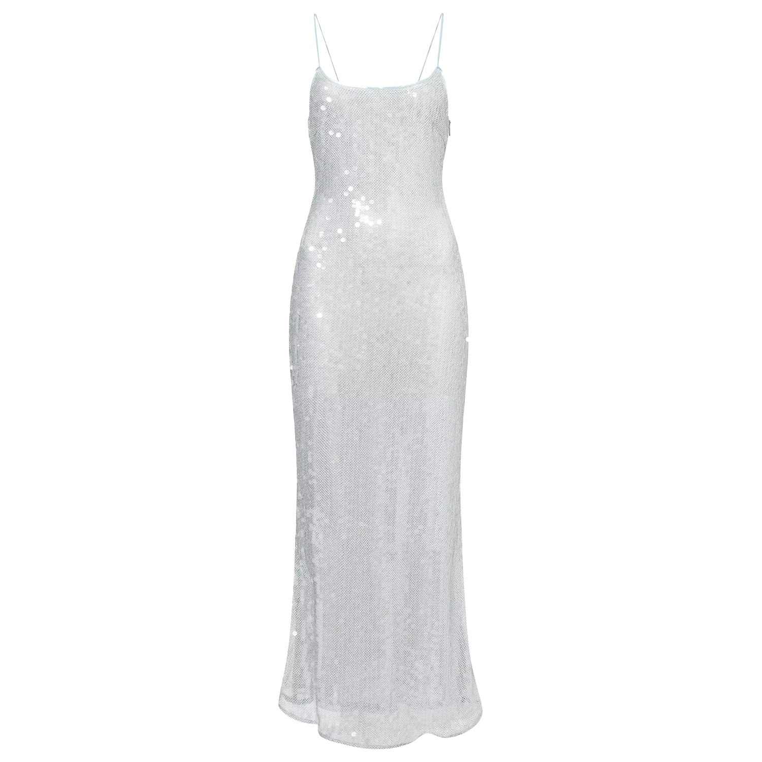 Amy Lynn Women's Blue / Grey / Silver Gigi Ice Blue Sequin Maxi Dress In Multi