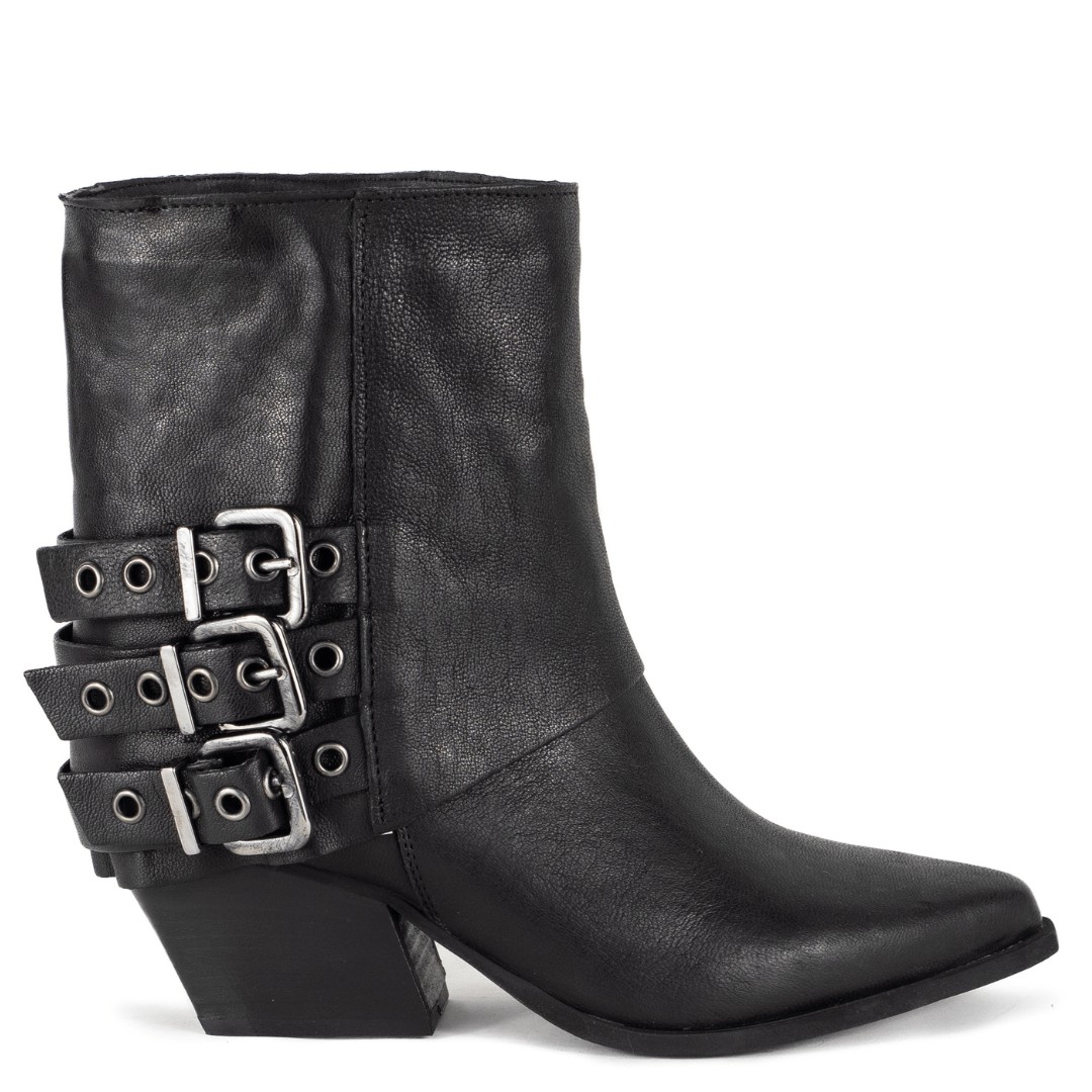 Keith Scarrott Shoes Women's Grasso Black Ankle Boot In Black