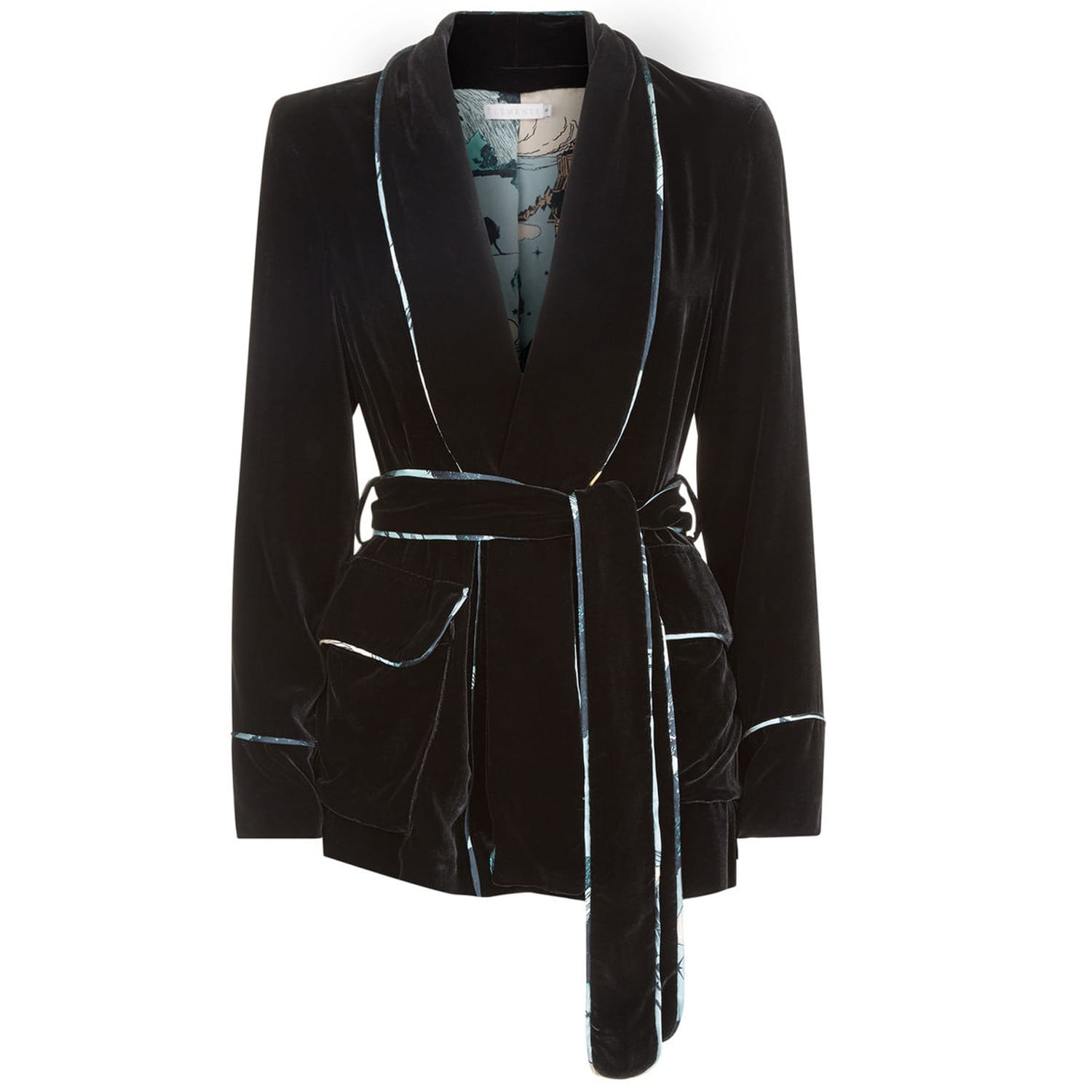 velvet wrap jacket