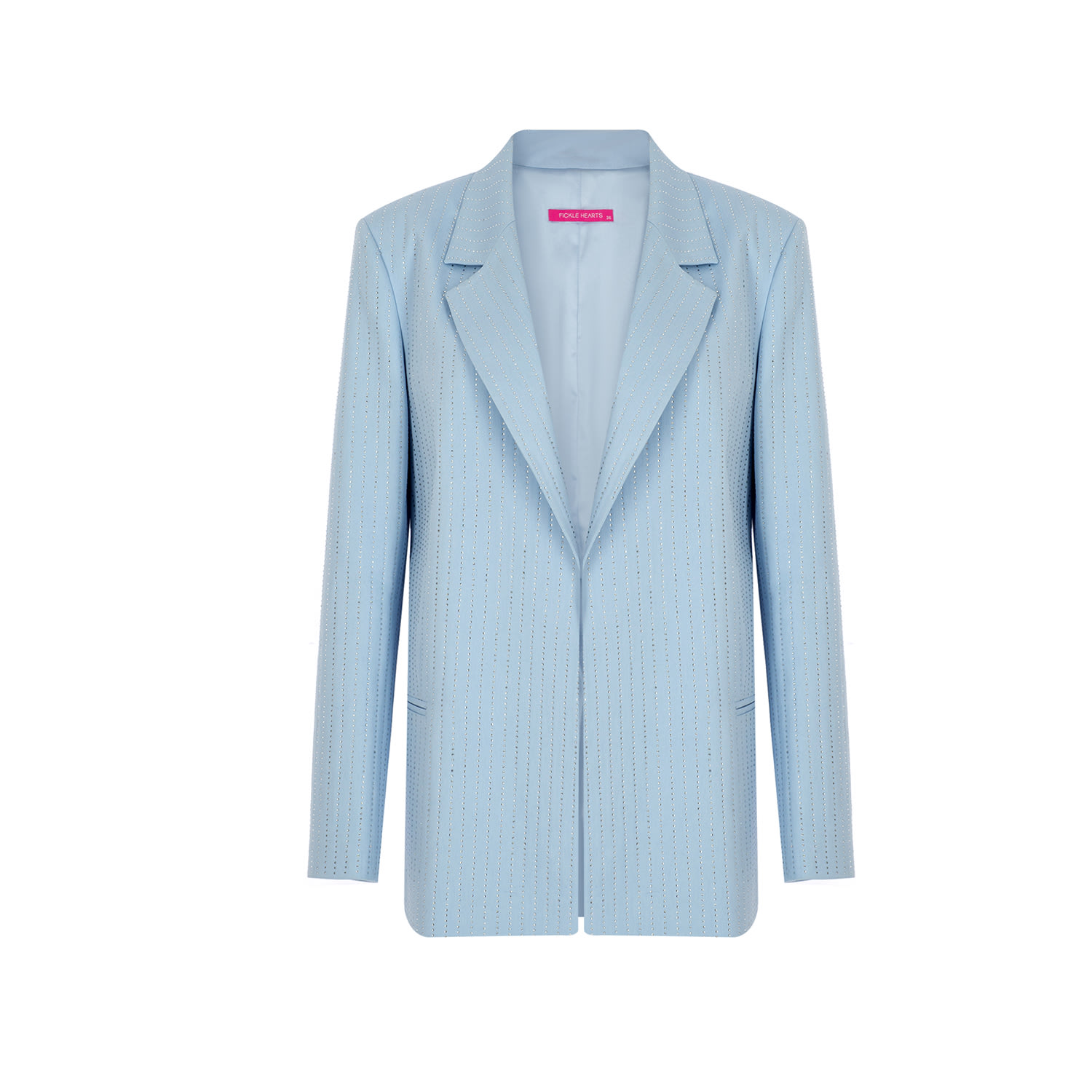 Women's Selin Oversize Baby Blue Blazer | Extra Small | Fickle Hearts
