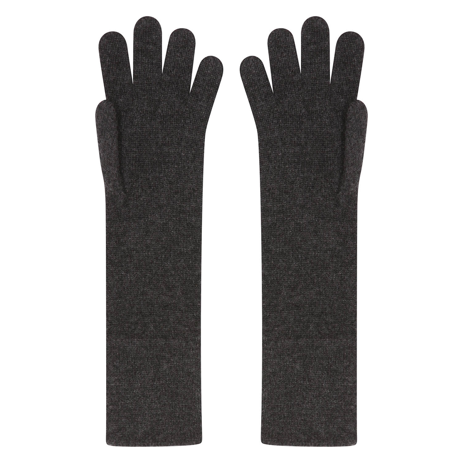 Women’s Grey Long Cashmere Gloves - Charcoal One Size Emma Jane Knight