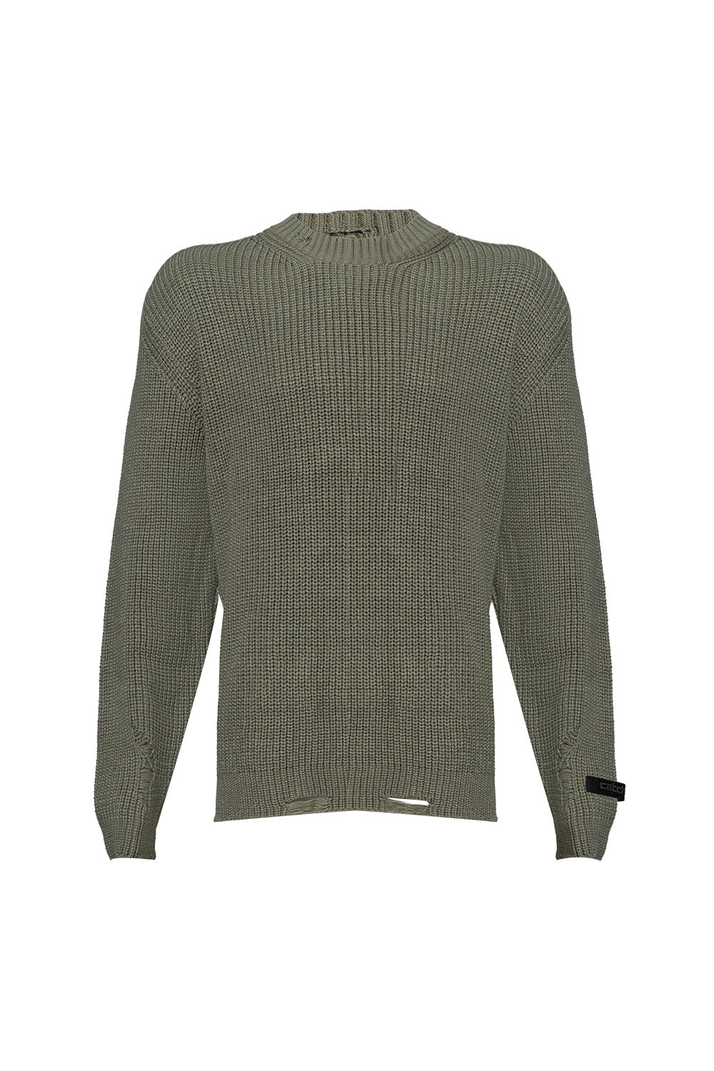 Snob Love Women's Green Chic Knitwear - Khaki In Green