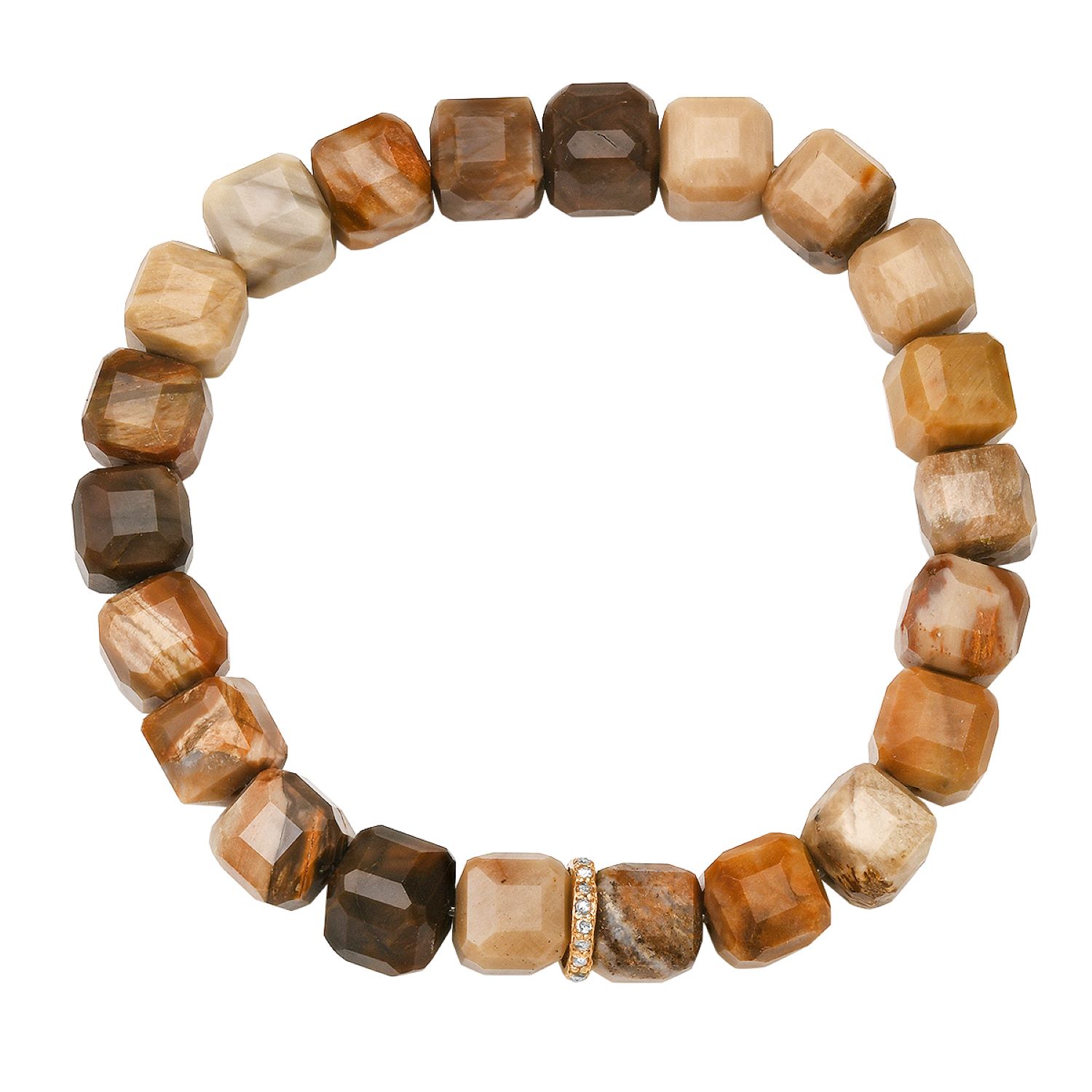 Women’s Neutrals Nude Jasper Cube Bracelet Soul Journey Jewelry