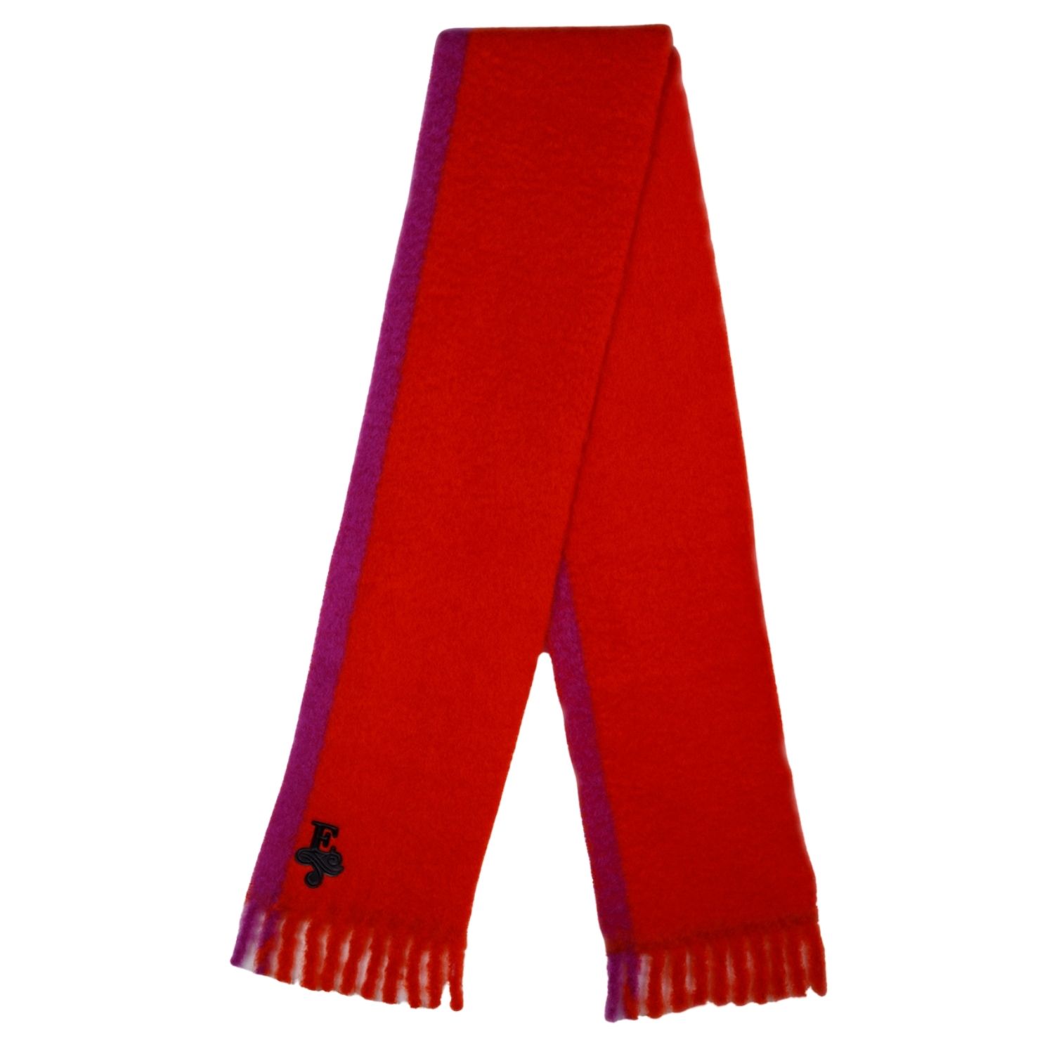 The Extreme Collection Women's Red / Purple Mohair Bicolor Scarf Paxton Red In Multi