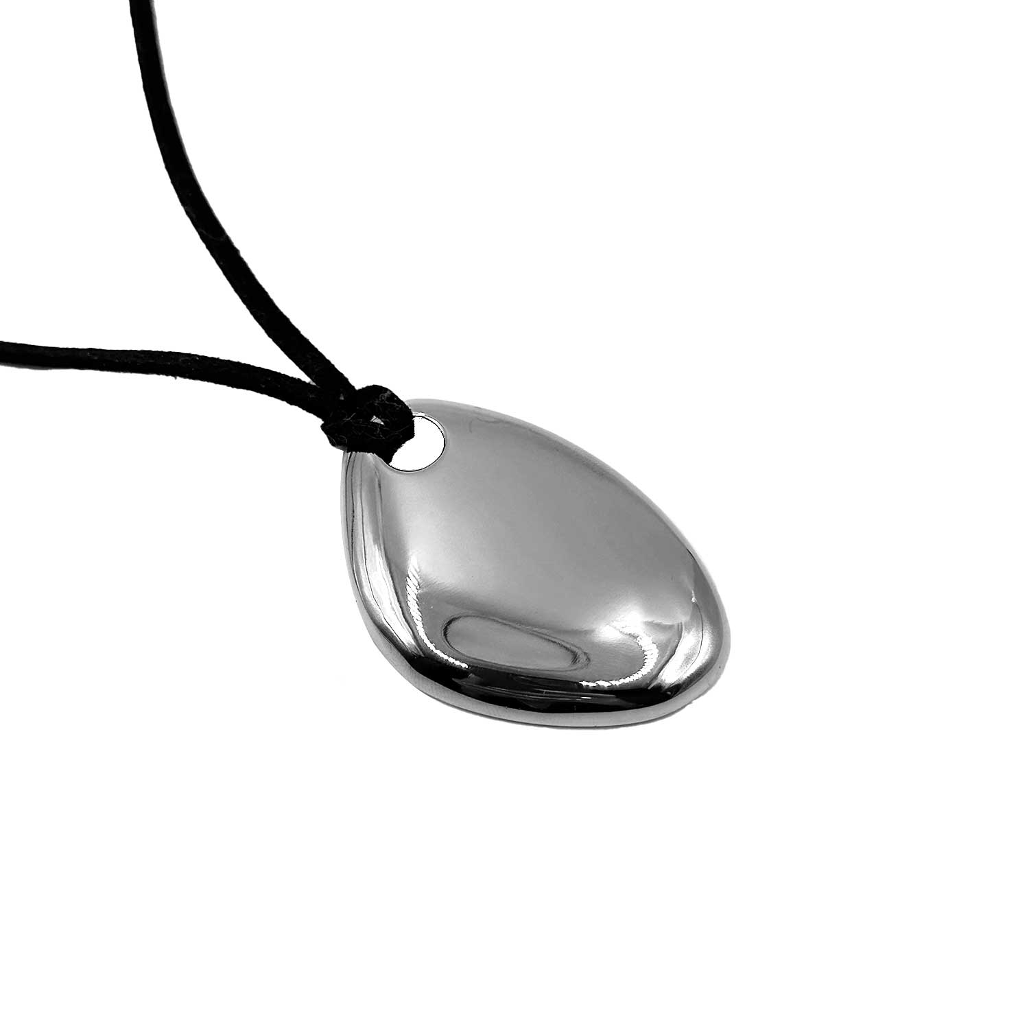 Outofoffice Women's Helena Silver Cord Vegan Leather Necklace