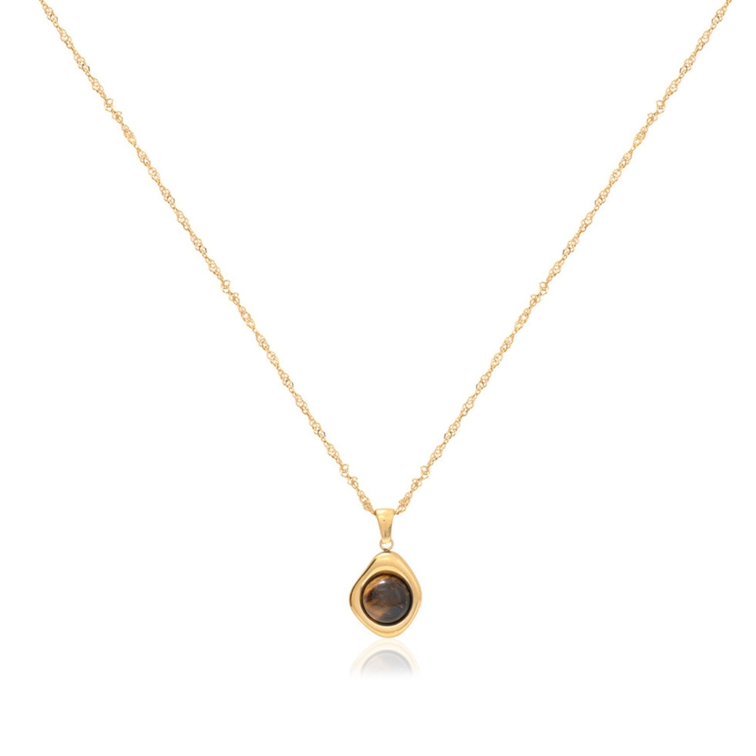A Weathered Penny Women's Gold / Brown Monroe Tiger Eye Necklace In Gold