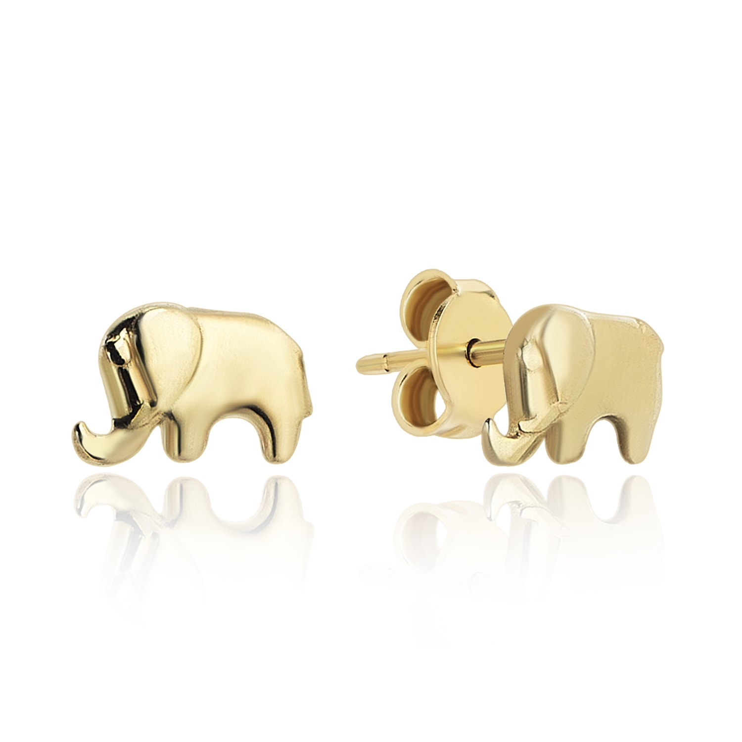 Women’s Elephant Earrings In 14K Gold Odda75