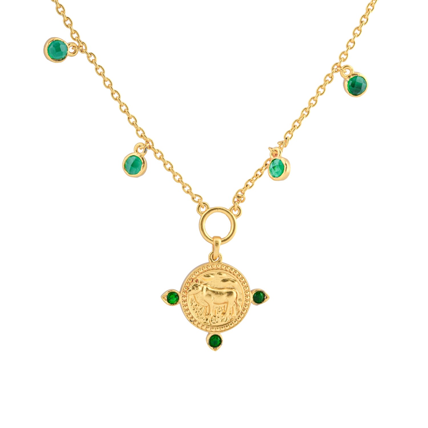 Kensho Heirlooms Women's The Taurus Zodiac Amulet Necklace In Gold In Gold