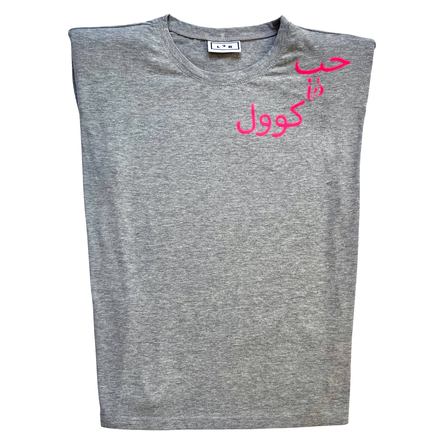 L2r The Label Women's Love Is Cool Muscle Tee - Grey In Grey