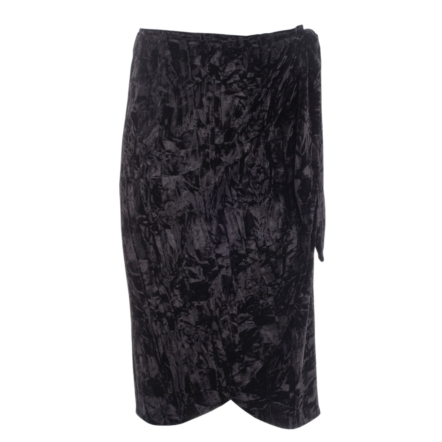 Women’s Isabella Velvet Skirt In Black Medium Roses are Red