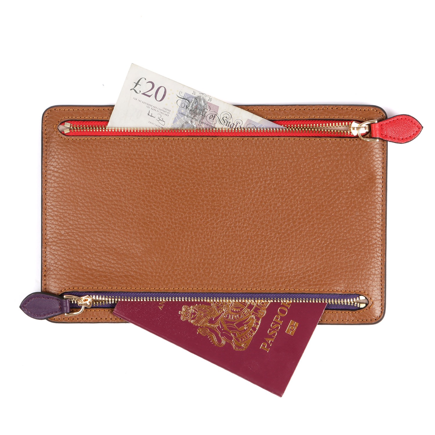 Sjw Bags London Women's Brown Wellington Leather Wallet In Cognac In Brown