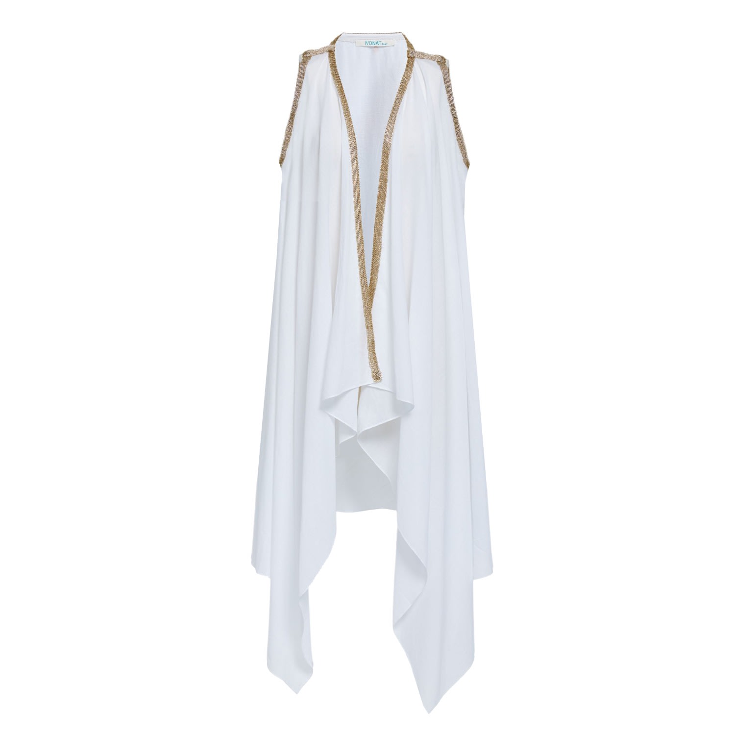 N'onat Women's Wrap Organic Cotton Vest In White