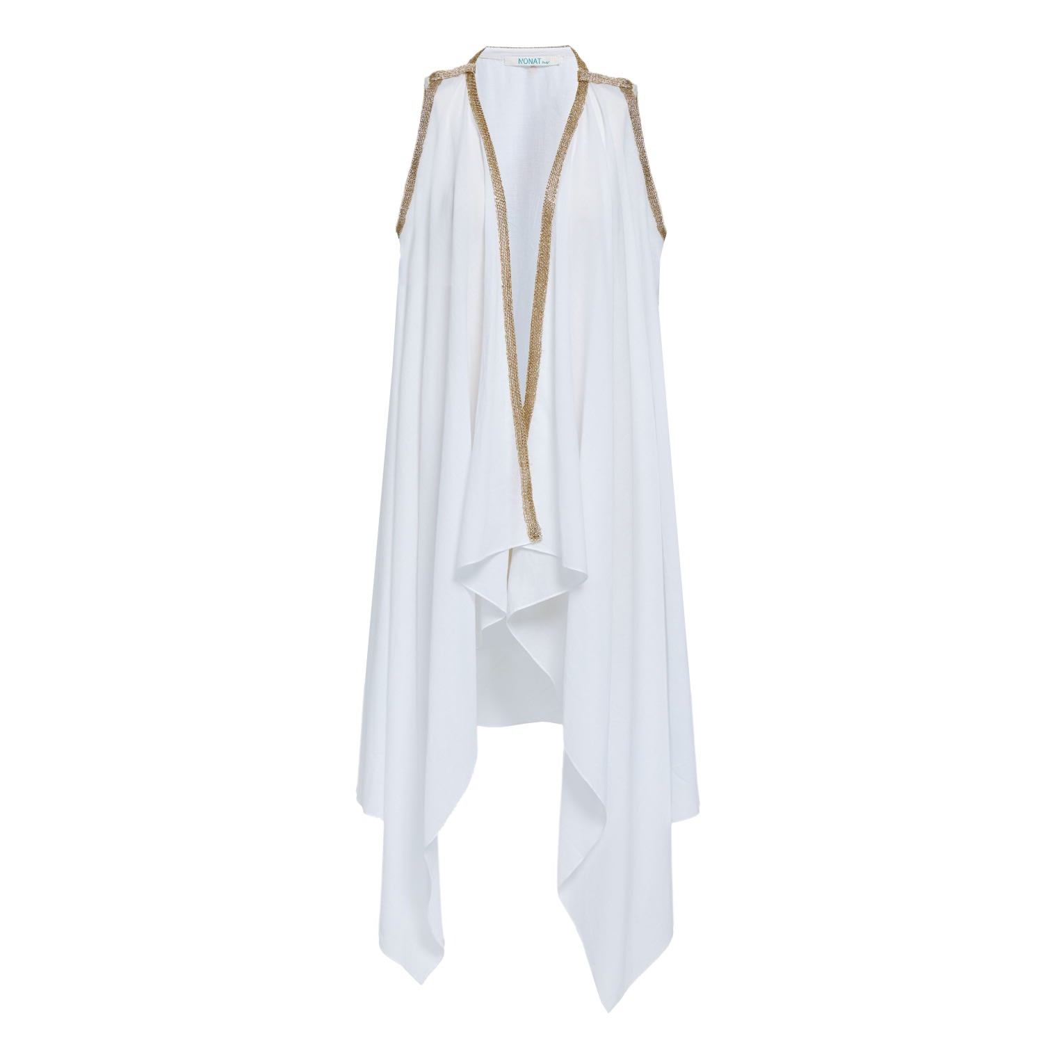 N'ONAT WOMEN'S WRAP ORGANIC COTTON VEST IN WHITE