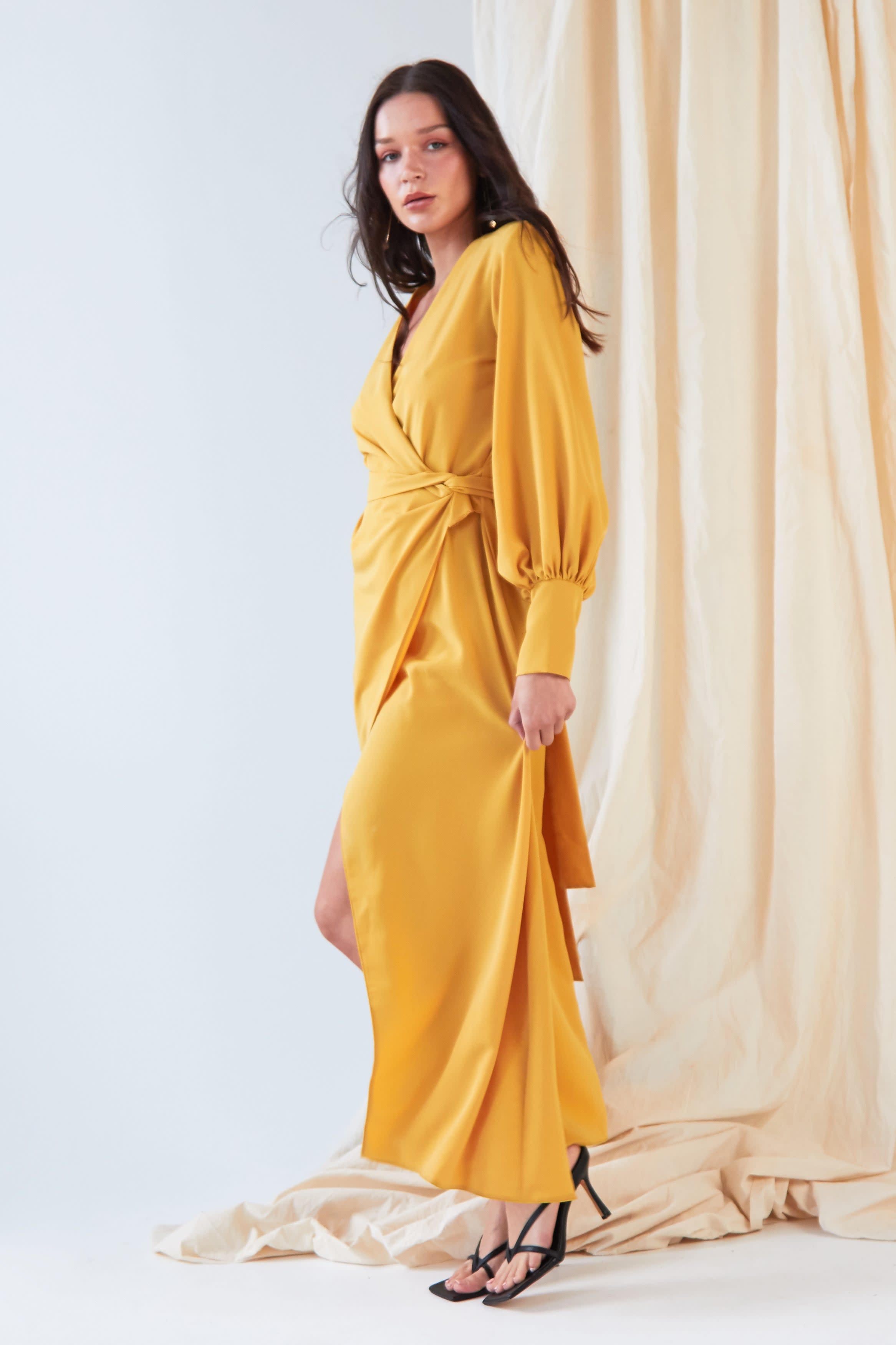 mustard dress women Panhandle LWD0R05814 Womens Southwest Tank Gold  J.C. Western Wear Mustard Wrap Maxi Dress |