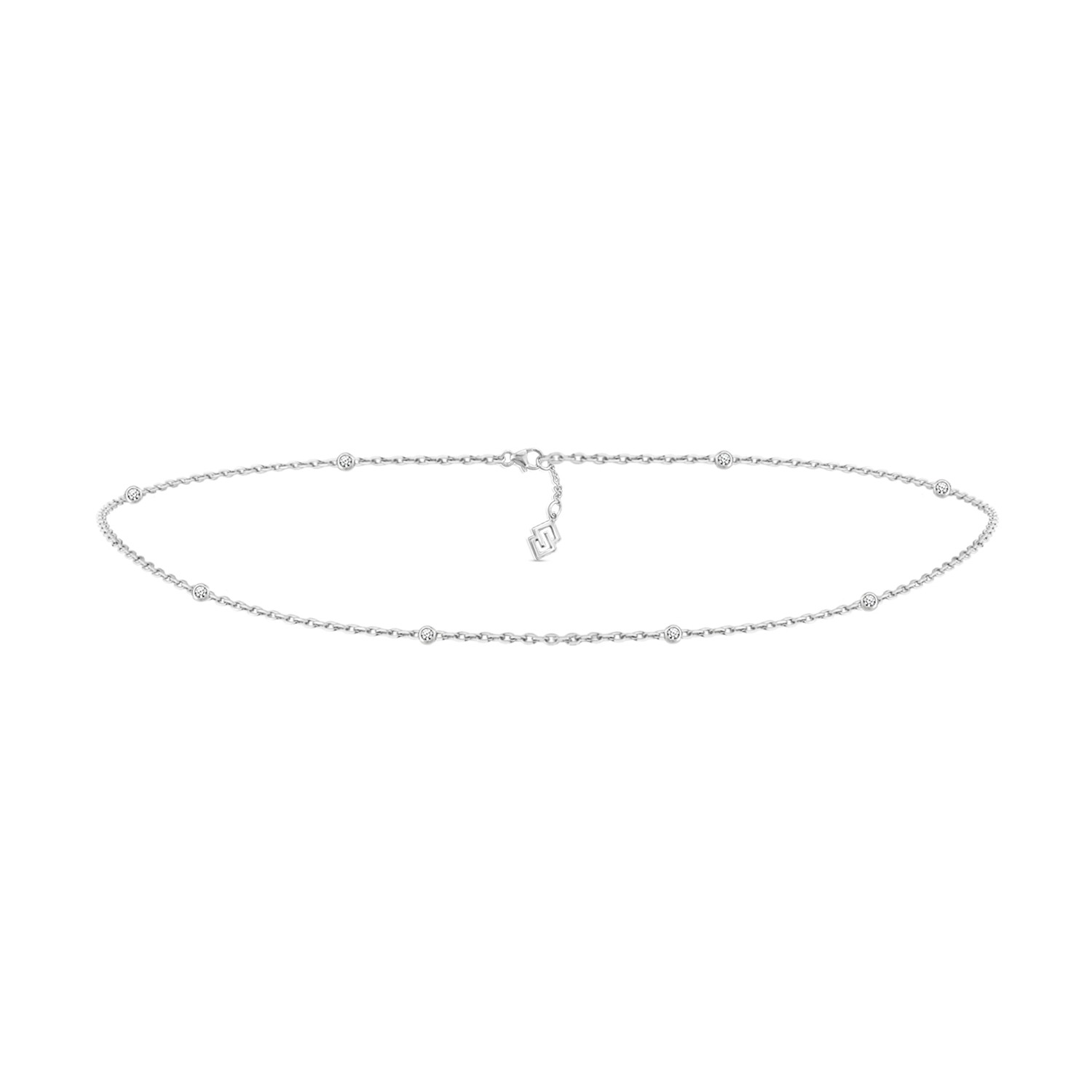 Sally Skoufis Women's White / Silver Bold Minx Waist Chain With Man Made Cz Diamond Stimulant In Sterling Silver In Multi