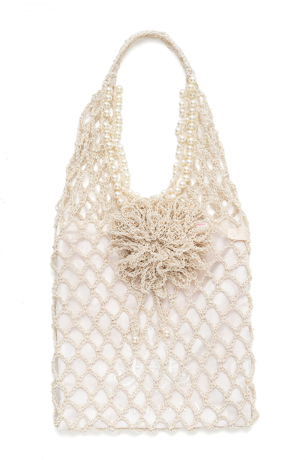 Andreeva Women's Marigold Silver Handmade Crochet Tote Bag In Silver